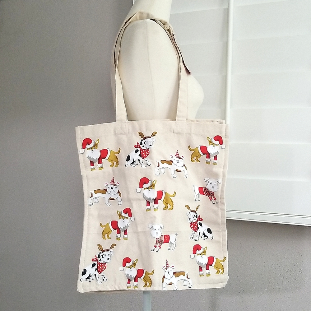 Xmas Doggy Print Tote XL